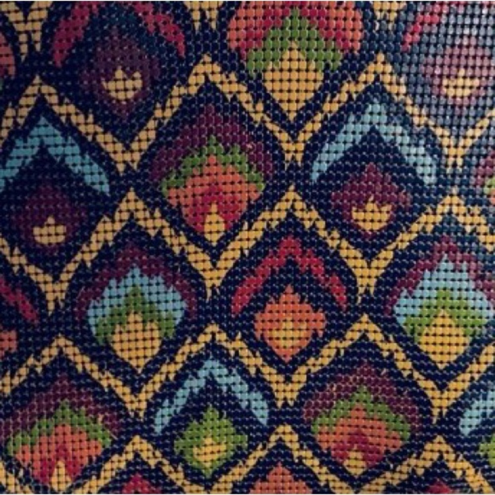 NWT Whiting & DAVIS Mesh Purse Multicolor Patterned Purse Handbag Designer - Picture 5 of 15